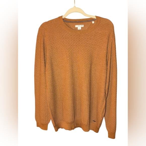 BRAX FEEL GOOD Size L Rick Crewneck Sweater Diamond Knit Merino/Silk - Picture 4 of 5